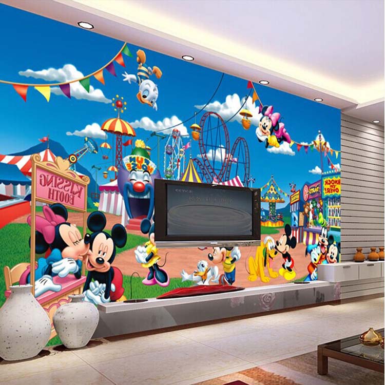 Mural de fotos papel de parede dos desenhos animados Mickey Mouse