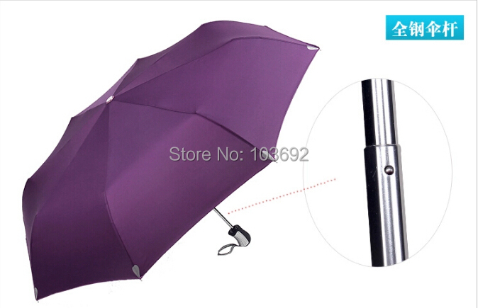 2015 Fully Automatic Umbrella large 3 Fold Umbrella UV sun rain shine dual use umbrellas men