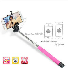 Wired Selfie Stick Monopod Extendable Handheld Built in Shutter Audio Cable camera Monopod tripod For Iphone