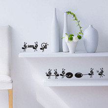 Mance-H5 Cute Cartoon Small Ants Stickers Children Wall Decal Stickers Mirror Window Stickers wall stickers for kids rooms