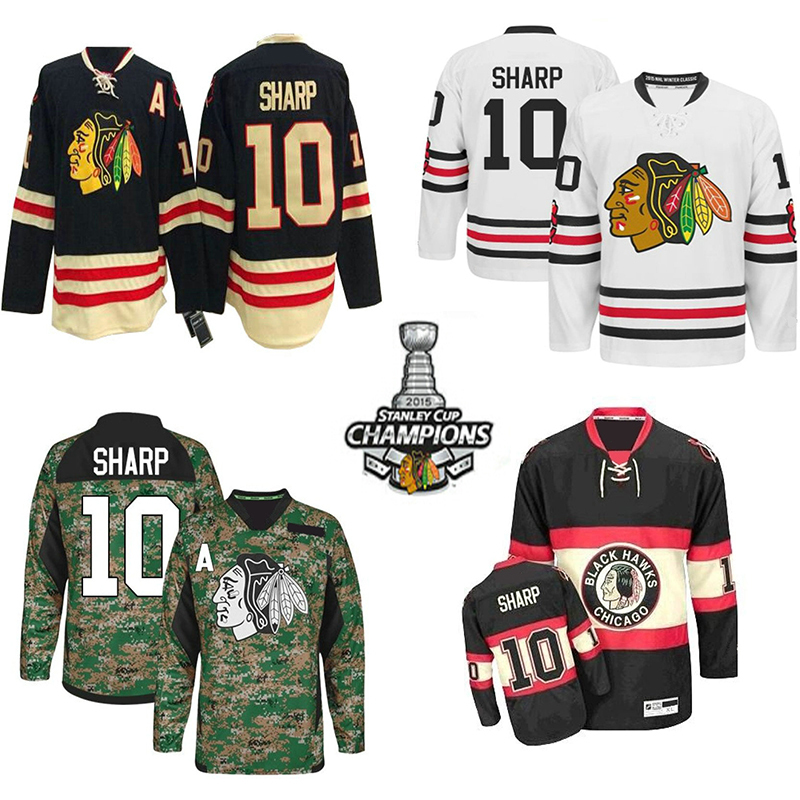 Chicago Blackhawks 10 Patrick Sharp Jersey Purple,Black,White Away