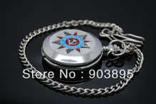 Russian Vingtage Silver Soviet BOLSHEVIK Mechanical FOB Pocket Watch Mens Military Pendant Watch Chain free ship
