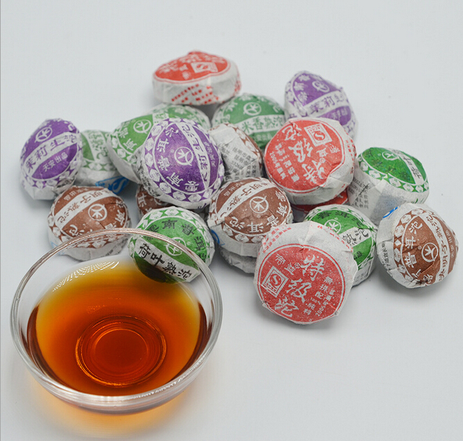 10 Kinds Flavor Pu er Puerh Tea Yunnan Pu Er Ripe Tea Chinese Tea Healthy Slimming