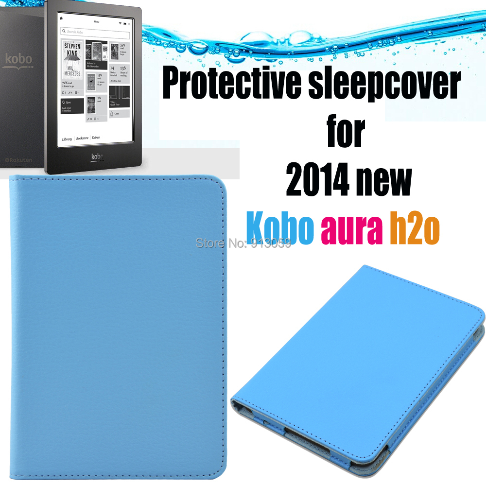 50pcs for kobo aura h2o 2014 new kobo sleepcover protective case for 6.8''  ereader(not fit kobo aura hd /not fit kobo aura 6'')