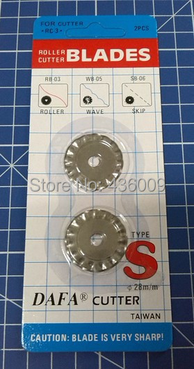 DAFA Brand  Sewing Parts Top Quality Rotary Cutter Blades Pinking Blade 28mm Made In Taiwan