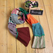 2014 new mori girl fashion and trend Japanese style Lace patchwork scarf