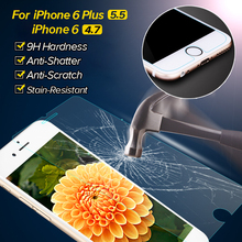 High Quality Tempered Glass Screen Protector 0.26mm for Apple Iphone 6 4.7″ for Apple Iphone 6 Plus 5.5″Toughened FilmProtective