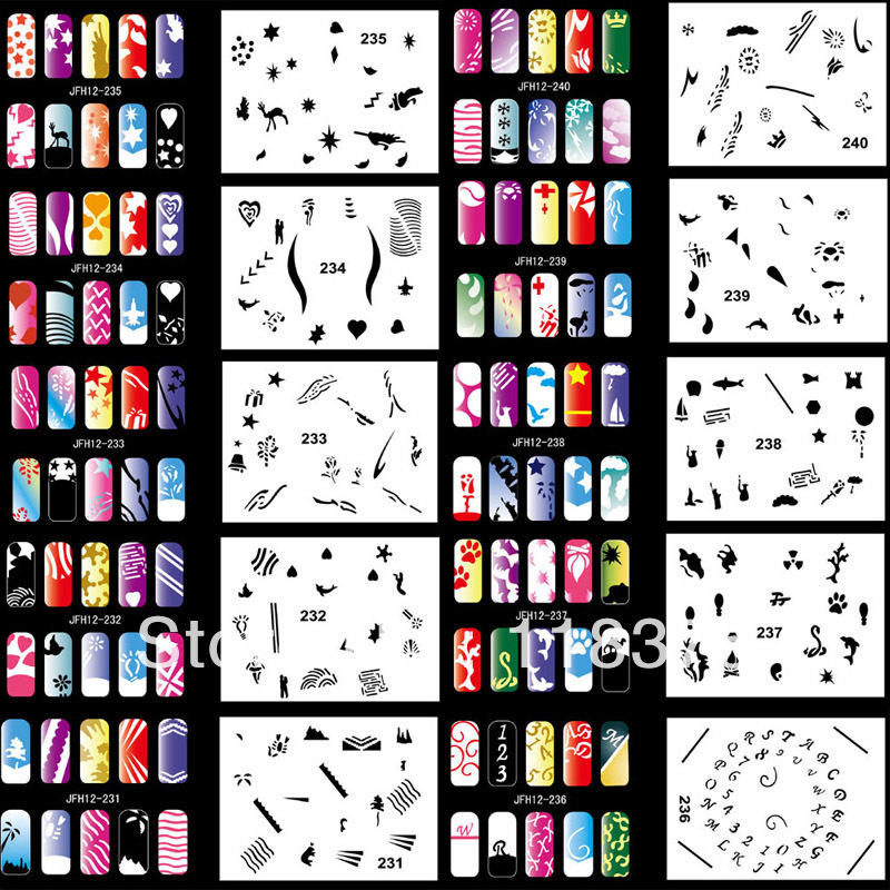 Popular Nail Art Airbrush StencilsBuy Cheap Nail Art Airbrush Stencils