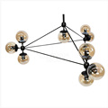 Ecolight Modo Chandelier 10 Lights Amber Glass E26 E27 LED Bulb not Included for Living Dining