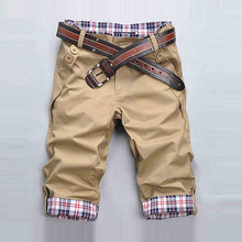 New 2015 loose cargo shorts men large size multi-pocket military short pants overallsbrand men’s casual