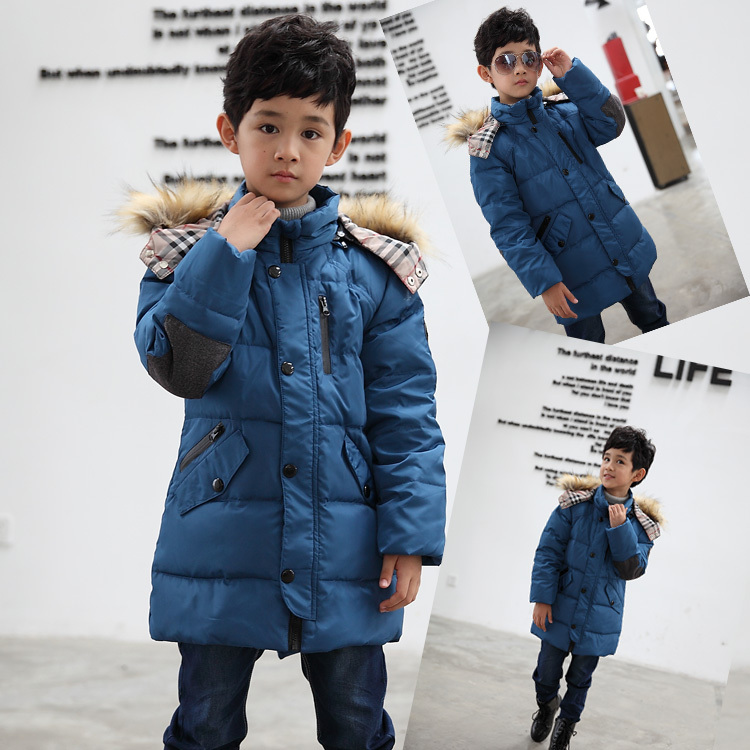Children male big boy genuine special children's winter 2014 new boys down jacket and long sections thicker coat