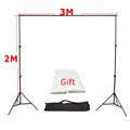 3m x2m Aluminum Photography Support Background Backdrop System Stands Studio 3m Cross Bar 2m Light Standx2