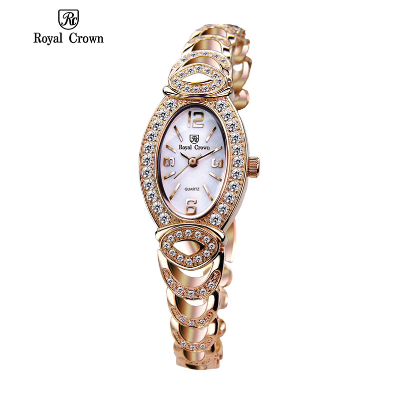 Royal Crown 3651 Italy Brand MIYOTA Switzerland Diamond female luxury elegant jewelry bracelet quartz watch relogio feminino