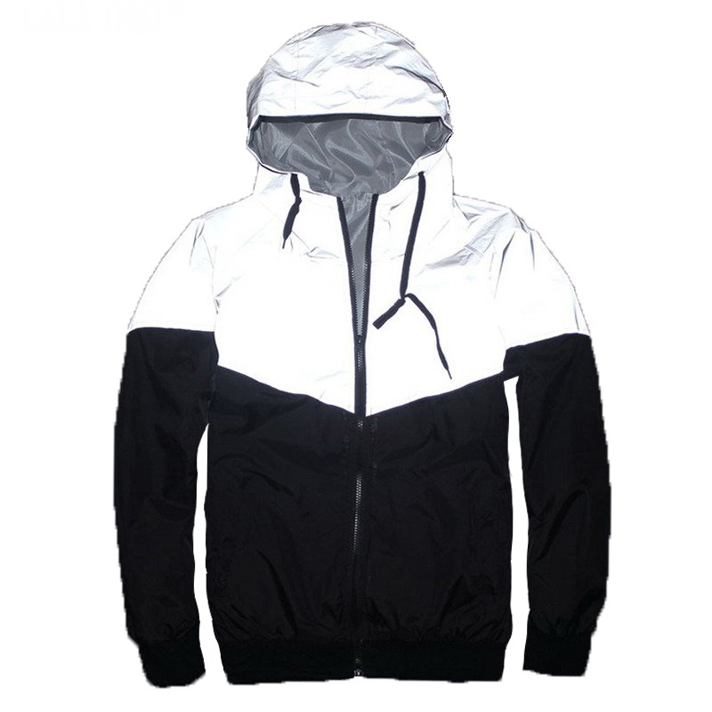 2016 New Men Jacket Autumn Patchwork Reflective 3m Jacket Sport Hip Hop Outdoor Waterproof Windbreaker Men Coat Trend Brand
