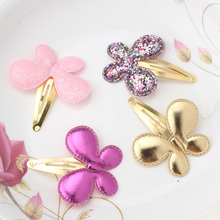 Babys Headbands Cute Leather Shiny Star Butterfly Children BB Clip Hair Accessories Heart Hairpins Metal Color Bow Hairclips