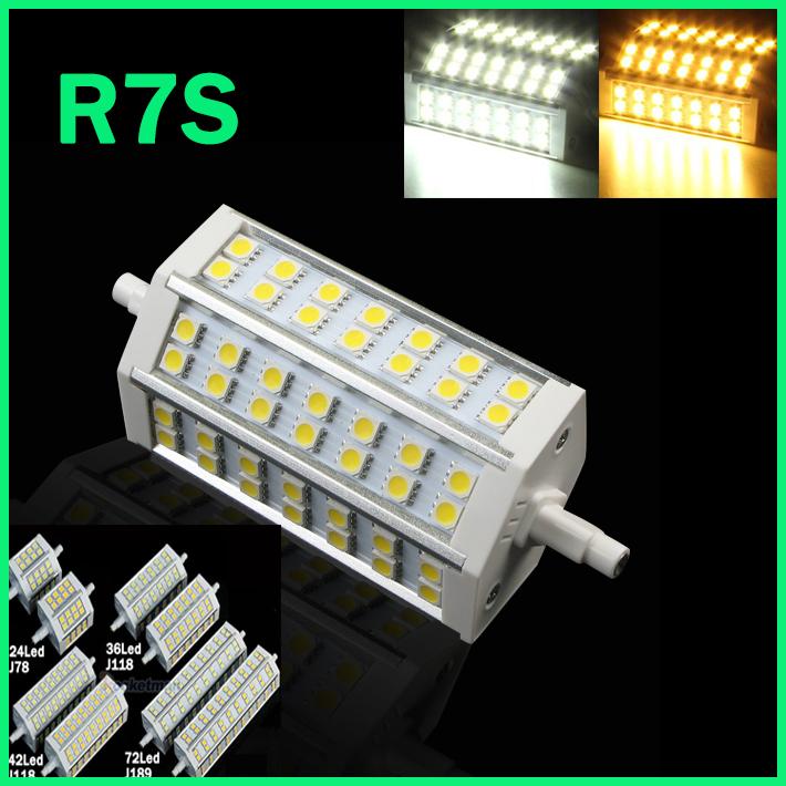 R7S LED 12W 15W 20W 25W 78mm 118mm 189mm J78 J118 J189 LED R7S Dimmable 5050 corn bulb Halogen Floodlight 1pcs/lot Free Shipping