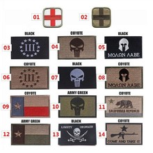The Punisher / Texas / Red Cross Embroidery 3D Patch Armband Skull Velcro Tactical Gear Outdoor Props Badge Patches 8*5cm