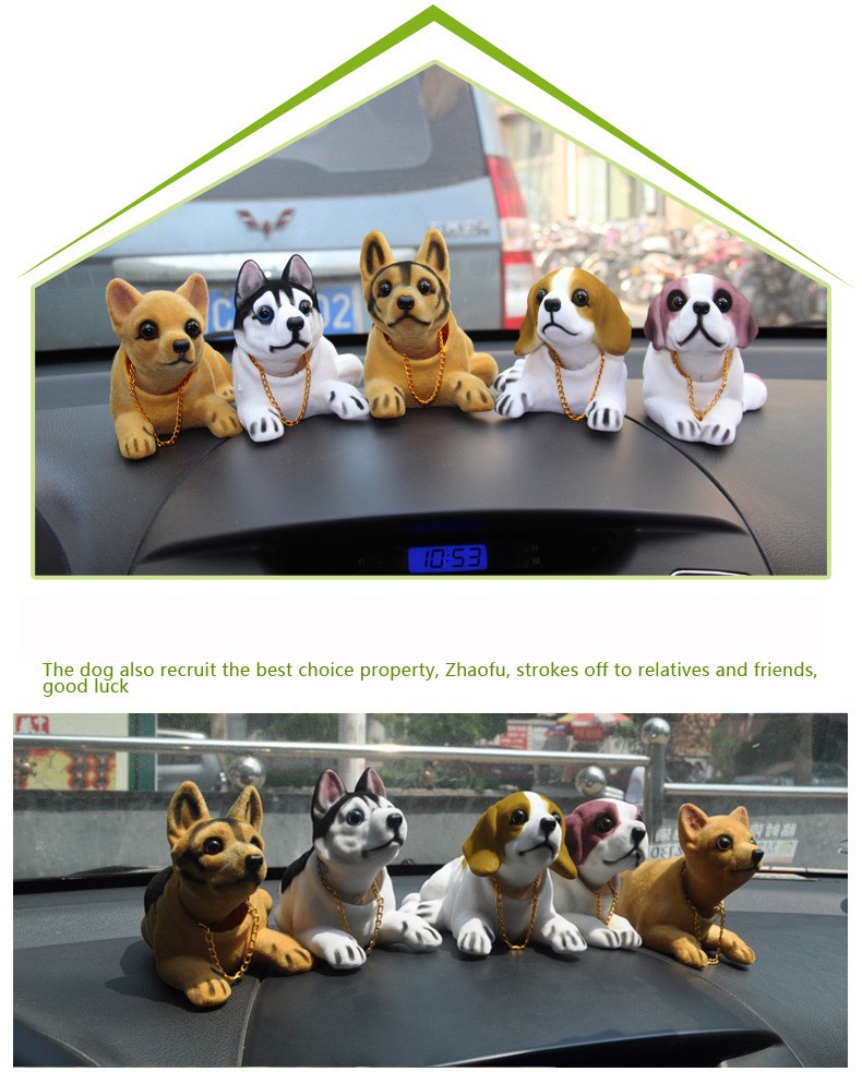 FULL WERK New Car Styling Cute Bobblehead Dog Doll Car Nodding Dog Shakes His Head Shaking Dog For Car Decoration Furnishing Art 1