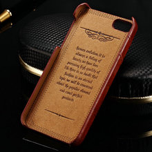 Vintage PU Leather Case For iPhone 5 Phone Bag Back Cover FASHION Logo For iPhone 5s