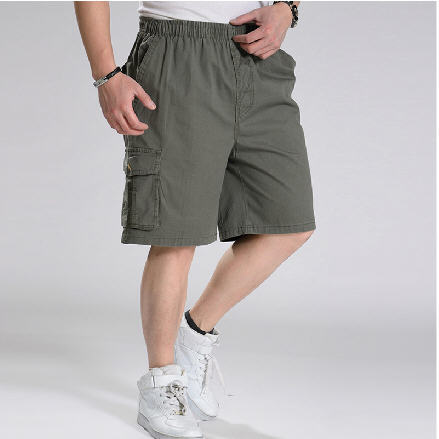 Mens Casual Sport Shorts 2015 New Plus Size Camouflage Hip Hop Shorts Army Green Khaki Loose