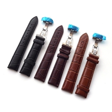 Correa de piel genuina con ganchos plegables de 14 mm 16 mm 18 mm 20 mm 22 mm 24 mm diferentes colores