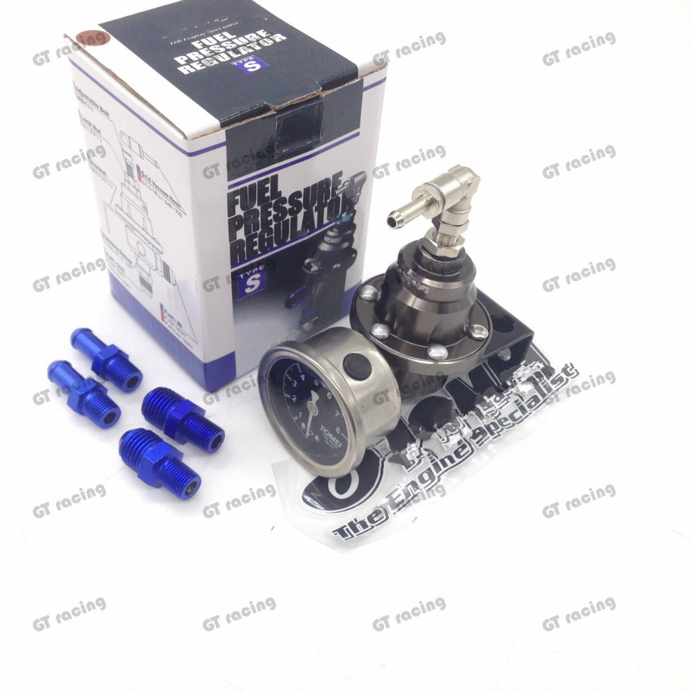 fuel pressure regulator with logo and originalpackage red blue gold silver black Titanium fuel regulator