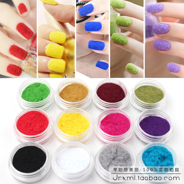 Free shipping one box Velvet used with gel nail polish Powder For Nail Art decorations nail sticker Nail Gel tools M841