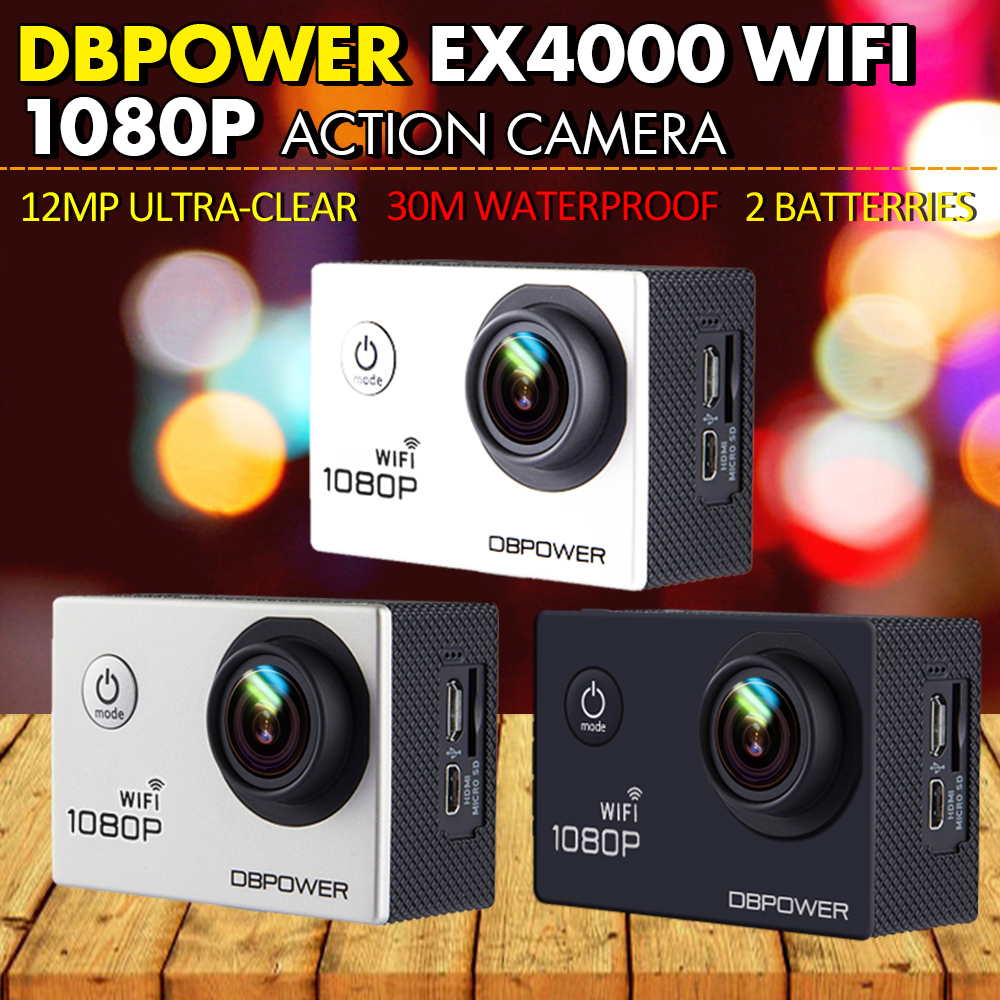 DBPOWER EX4000 WI-FI   1080 P/30fps 12      170  SJ4000 Wifi 