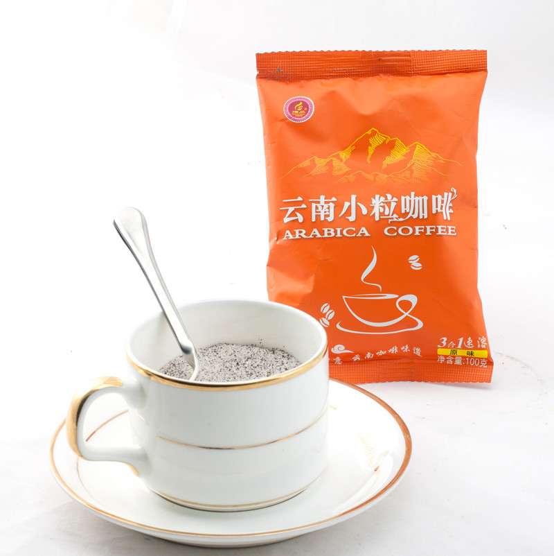 China Yunnan Plateau Small grain coffee instant coffee skgs instant three in flavor 300g inside