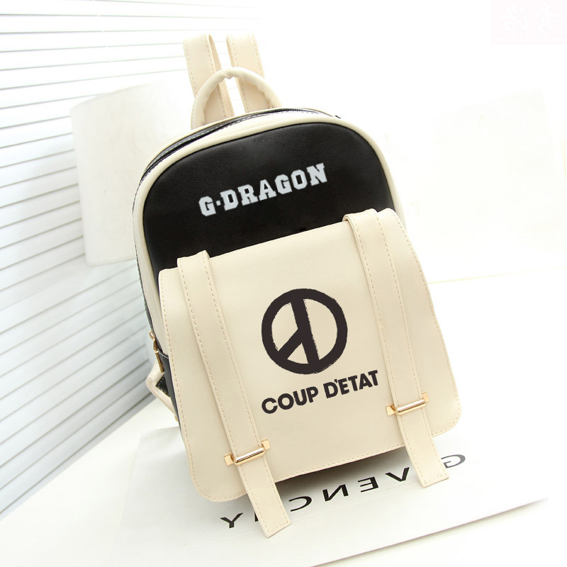 New Style Kpop EXO Logo PLANET #2 PU Schoolbag Korea Backpack For New