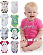 Free shipping retail Hot Selling Boys girls Romper Short sleeved Coveralls Bodysuit Infant Baby Jumpsuit Shorts