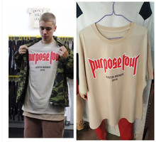 Purpose Tour vfiles justin bieber t shirt men fear of god cotton short sleeve t-shirt brand hip hop off white tshirt homme