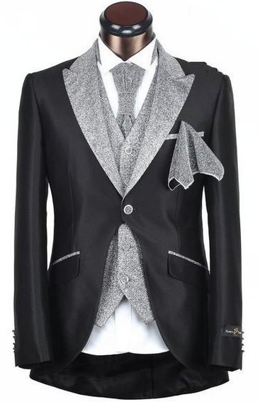 Custom Made One Button Groom Tuxedos Groomsmen Men's Wedding Prom Suits (Jacket+Pants+Vest+Tie) K:500