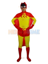 2015 Custom Style Male Superhero Costume fullbody spandex halloween cosplay mens costumes adult zentai suit free shipping