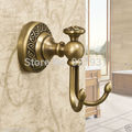 Free Shipping Wholesale and Retai Antique Brass Finished Bath Robe Hooks Towel Hat Hooks