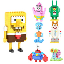 SpongeBob Diamond Building Blocks Present Gift Patrick Star Squidward Tentacles Eugene H. Krabs Bricks Action Figures Toy