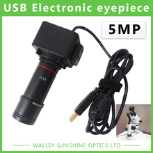 New 5MP Binocular Stereo Microscope Electronic Eyepiece USB Video CMOS Camera Industrial Eyepiece Camera For Image Capture