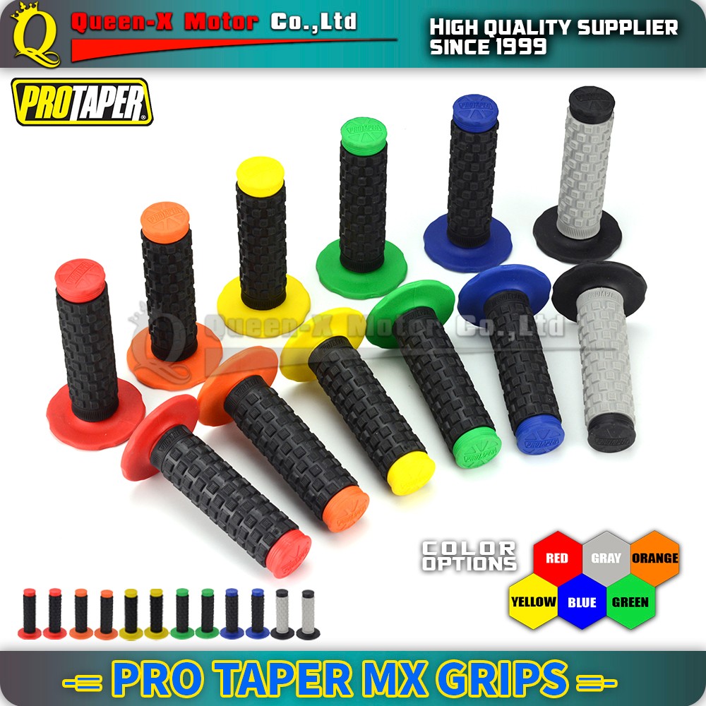 Pro Taper Full Diamond MX Grips Medium Dark Grey