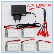 5pcs 3.7V 1000mAh MJX RC Helicopter Parts Lipo Battery 20c For MJX T04 T05 T25 M03 F28 F29 Quadcopter Dron Mini Drones