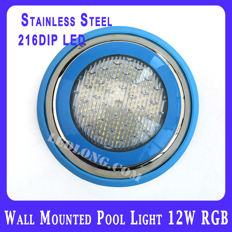 Wall Build Up 12W RGB remote control underwater light waterproof IP68 for swimming pool lights