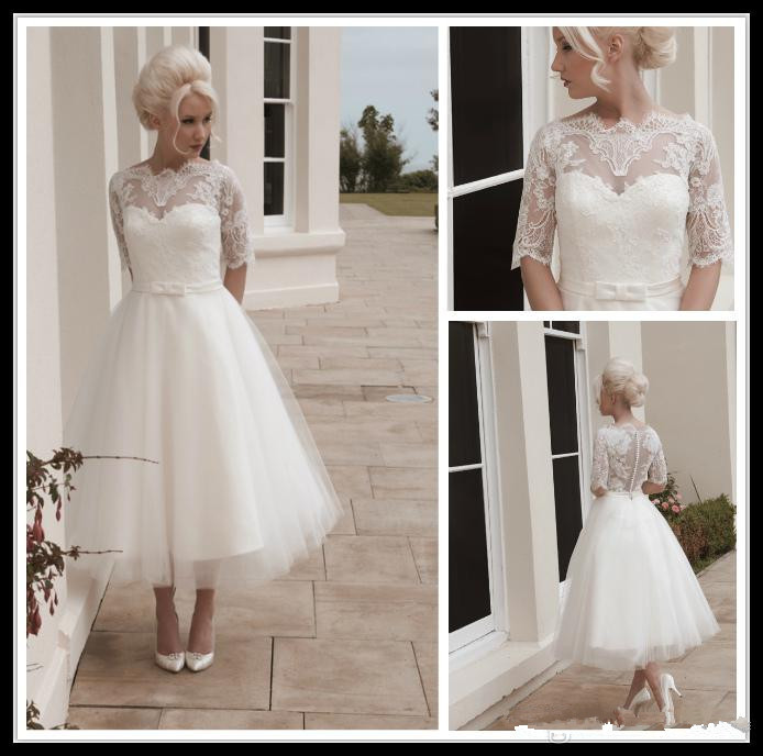 1950s style wedding dress