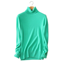 special color 100% cashmere sweaters winter and autumn pullovers turn-down collar long sleeve women clothings