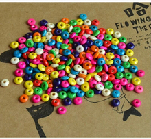100pcs/lot Fashion DIY Jewelry Accessories Beads Mixed Color 3*6mm Wood Abacus Bead