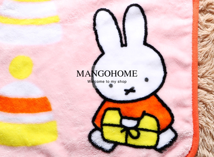 super- soft -skin-friendly- flannel- double-sided- pink Miffy- baby- blanket- air- conditioning- blanket-14.jpg
