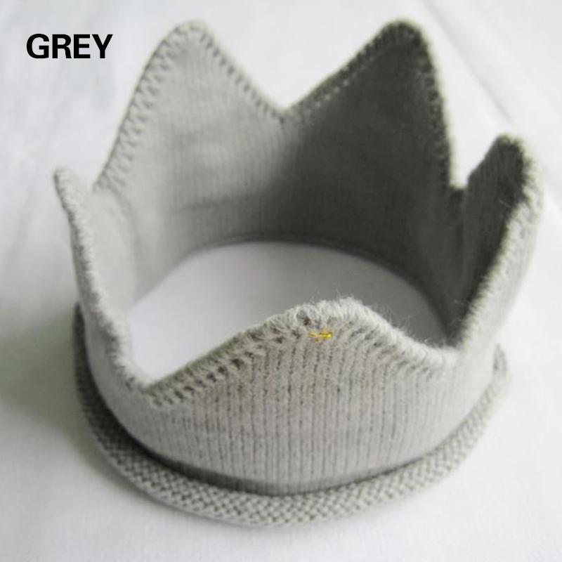 Baby Infant Toddler Newborn Korean Girls Boys Adorable Funny Knit Crown Crochet Warm Soft Headwear Lovely Headgear Cap