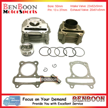 GY6 100cc 50mm Big Bore Cylinder & Head Kit 139QMB Engine Chinese Scooter Parts ATV Parts Roketa, Baotian, Znen, Free Shipping