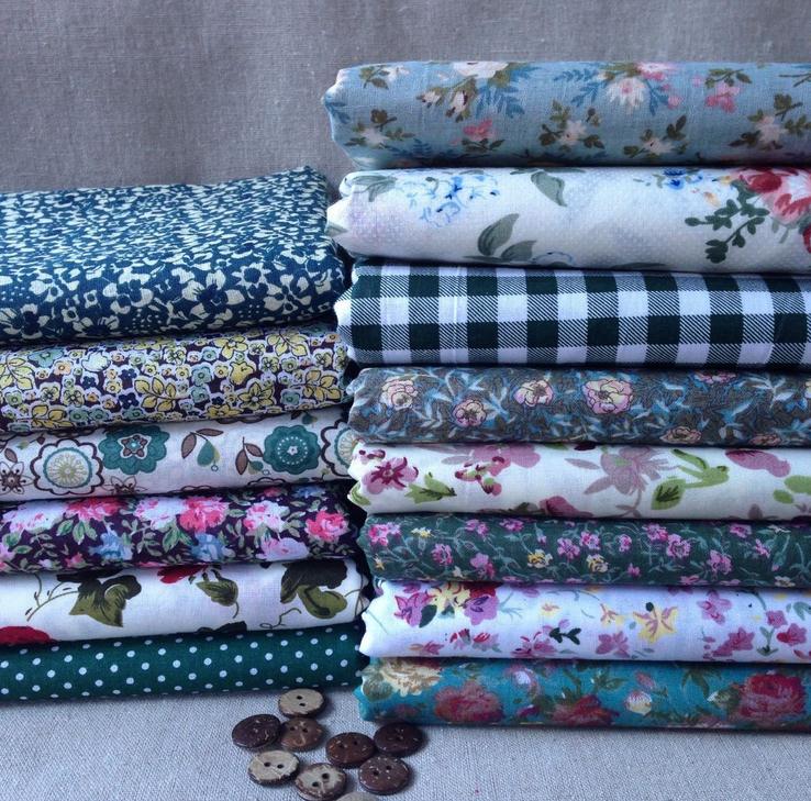 14pcs 50x50cm New arrive Green floral dot series 1...