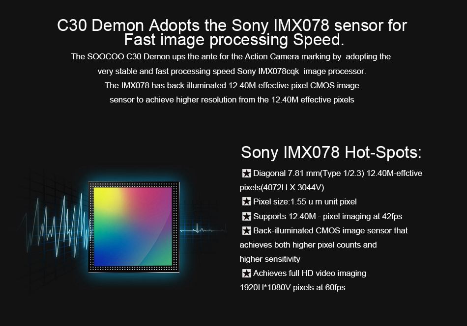 SOOCOO C30 Wifi Ultra HD 2K 2.0 Screen 17012090 Angle Adjustable Waterproof Outdoor Sports Action Camera Better than SJ5000X