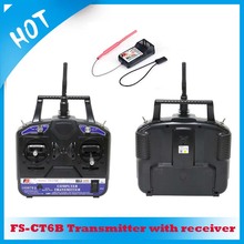 FlySky 2.4G 6CH FS-CT6B radio transmitter with FS-R6B Receiver