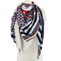 140 140cm Fashion Brand Winter Scarf Women Designer Pashmina Shawls and Scarves Soft geometric print square